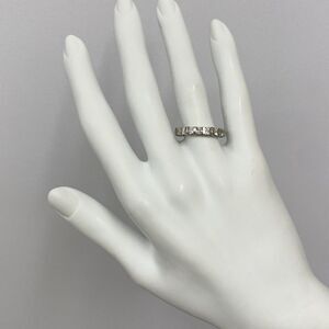 Vintage LGA Sterling Cubic Zirconia Eternity Ring Band Size‎ 6 1/2